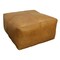 Homeroots 22" Tan Genuine Leather Pouf Ottoman 605989 - alternate 7