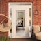 Vdomdoors Front Exterior Prehung Metal-Plastic Door Clear Glass / MANUX 8666 White Silk / Office Commercial a MANUX8666EXD-WS-W12+36+12xH80+14-RH-I - alternate 4