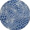 Homeroots 8' Navy Blue And Ivory Round Geometric Washable Indoor Outdoor Area Rug 595099 - alternate 8