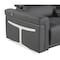 Homeroots Gray Italian Leather Modular L Shaped Seven Piece Corner Sectional With Console 534867 - alternate 13