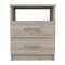 Homeroots 20" Light Gray Wood Two Drawer Nightstand 477927 - alternate 1
