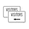 Signmission Visitors with Left Arrow, 18'' X 24'' 2 Signs, Heavy Gauge Aluminum, 2PK A-1824-2PACK-24617 - alternate 1