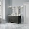 James Martin Vanities Brookfield 60 in Double Vanity, Black Onyx w/ Single Hole 3CM White Zeus Silestone Top & Backsplash 547-V60D-BKO-1WZ - alternate 5