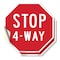 Signmission Stop 4-way, 4 inch X 4 inch, Vinyl Decal, 2PK OC-D-2PACK-4-8 - alternate 1