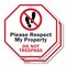 Signmission Please Respect My Property Do Not T, 6 inch X 6 inch, Plastic Sign, 2PK OC-P-2PACK-6-128 - alternate 1
