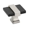 Amerock Overton 1-3/8 in 35 mm Length Brushed Matte Black/Satin Nickel Cabinet Knob BP36680BMBG10 - alternate 1