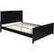 Homeroots Black Solid Wood King Bed Frame 523645 - alternate 8