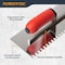 Powertec Stainless Steel Trowel with 1/4in x 3/8in Square Notch, Soft Grip Handle for Cement, Concrete 72181 - alternate 6