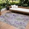 Homeroots 8' X 10' Purple Lavender And Artichoke Green Floral Washable Indoor Outdoor Area Rug 583127 - alternate 1