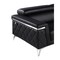 Homeroots 89" Black Italian Leather Solid Wood Sofa 720449 - alternate 8