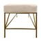 Homeroots 58in Ivory and Gold Upholstered Linen Bench 488867 - alternate 5