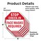 Signmission Stop Check-in Face Masks Required, 4 inch X 4 inch, Vinyl Decal, 5PK OC-D-5PACK-4-54 - alternate 4