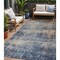 Homeroots 5' X 8' Denim Blue And Tan Abstract Washable Indoor Outdoor Area Rug 606141 - alternate 1