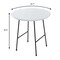 Leisuremod Round 19.7 in W, 19.3 in L, MDF/Stainless Steel, White RSBL-19W - alternate 9