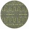 Homeroots 8' Round Blue and Green Round Floral Washable Non Skid Indoor Outdoor Area Rug 564334 - alternate 7