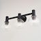 Vaxcel Marshall 3 Light LED Compatible Black Transitional Bathroom Vanity Wall Fixture Clear Glass W0462 - alternate 9