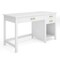 Martha Stewart Hutton Shaker Style Home Office Desk w/2 Side Drawers in White w/Polished Brass Hardware ZG-ZP-11-WH-GLD-MS - alternate 1