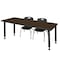 Regency Kee Adjustable Classroom Table W/ 2 Andy Stack Chairs, 72 in W, 24 in L, Neo Walnut MT7224NWAPBK45BK - alternate 1