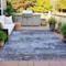 Homeroots 5' X 8' Blue And Charcoal Abstract Washable Indoor Outdoor Area Rug 630916 - alternate 7