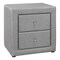 Homeroots 21" Gray Wood Two Drawer Nightstand 489775 - alternate 6