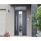 Vdomdoors Steel Door Deux 5755 Gray Graphite Transom Window Stainless Inserts Single Modern Painted-W36xH80+1 DEUX5755EXD-GRE-W36 x H80+16-Right-hand Inswing - alternate 4