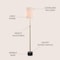 Jonathan Y Crosby 66" Adjustable Height Metal LED Floor Lamp, Brass/Black Marble JYL6004A - alternate 6