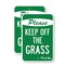 Signmission Please Keep Off The Grass Thank You, 12'' X 18'' 2 Signs, Heavy Gauge Aluminum, 2PK A-1218-2PACK-2827 - alternate 1