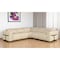 Homeroots Beige Italian Leather Modular L Shaped Five Piece Corner Sectional 534846 - alternate 1