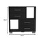 Homeroots 35" Black Manufactured Wood Four Drawer Dresser with Cubes 477788 - alternate 3