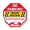 Signmission No Parking Private Driveway Unautho, 18 Inch X 18 Inch, Vinyl Decal OC-D-18-86 - alternate 1