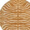 Homeroots 8' Copper And Tan Round Animal Print Washable Indoor Outdoor Area Rug 600644 - alternate 8