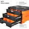 Klein Tools Toolbox, Three Drawer, Modbox 54823MB - alternate 18