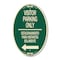 Signmission Bilingual Reserved Parking Sign Visitor Parki, 12 In X 18 In Architectural, Heavy Gauge Aluminum A-OV-G-1218-24303 - alternate 1