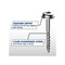 Kreg Screw 1" L, Coarse Thread, Maxi-Loc Head, Square Drive, Self-Drilling Point, Steel, Zinc, 100PK SML-C1-100 - alternate 8