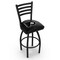 Holland Bar Stool Co 30" Blk Wrinkle Philadelphia Flyers Swivel Bar Stool, Ladder Back L01430PhiFly-B - alternate 1