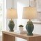 Jonathan Y Margie Wicker 20.5" Bohemian Rustic Iron LED Table Lamp, Green, 2PK JYL4041C-SET2 - alternate 6