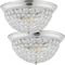 Jonathan Y Malia 12" 1-Light Traditional Transitional Iron LED Flush Mount, Chrome/Clear, 2PK JYL9901A-SET2 - alternate 7