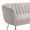 Homeroots 70" Beige Velvet Sofa With Gold Legs 385936 - alternate 8