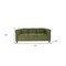 Homeroots 72" Moss Green Suede Sofa With Black Legs 530481 - alternate 4