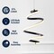 Jonathan Y Whirl 11" 1-Light Modern Minimalist Metal Helix Swirl Abstract Integrated LED Pendant, Black JYL1704B - alternate 11