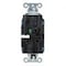 Hubbell Wiring Device-Kellems Straight Blade Receptacle, 5-15R, 15 A, 125V AC, 2 Pole, 3 Wire, Surface Mount, Grounded DR15STBLTR - alternate 3