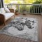 Homeroots 9' X 12' Gray And Silver Horse Washable Indoor Outdoor Area Rug 618677 - alternate 4