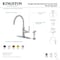 Kingston Brass Single-Handle Kitchen Faucet with Brass Side Sprayer, Antique Brass KS2433KL - alternate 5