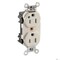 Leviton Straight Blade Receptacle, 5-15R, 15 A, 125V AC, Surface Mount, Self-Grounded M8200-PLT - alternate 1