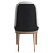 Leisuremod Verisma Collection Modern Wooden Dining Chair in Black Fabric with Light Grey Front VC57BFLGR - alternate 8