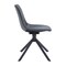 Leisuremod Markley Modern Leather Swival Dining Chair With Metal Legs in Black MSCBL-18-BL - alternate 8