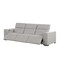 Homeroots 110" Light Gray Top Grain Leather Reclining Metal USB Sofa 720309 - alternate 6