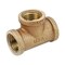Anderson Metals Pipe Tee, 1/4 in, FIPT, Brass, 200 psi Pressure Red 738101-04 - alternate 4