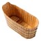 Alfi Brand ALFI brand AB1103 59" Free Standing Cedar Wood Bathtub W/ Bench AB1103 - alternate 9