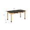 Diversified Spaces Wooden Leg Tables with Compartments, Oak, Wood Frame, 48 in W, Black C717LBBK30E - alternate 7
